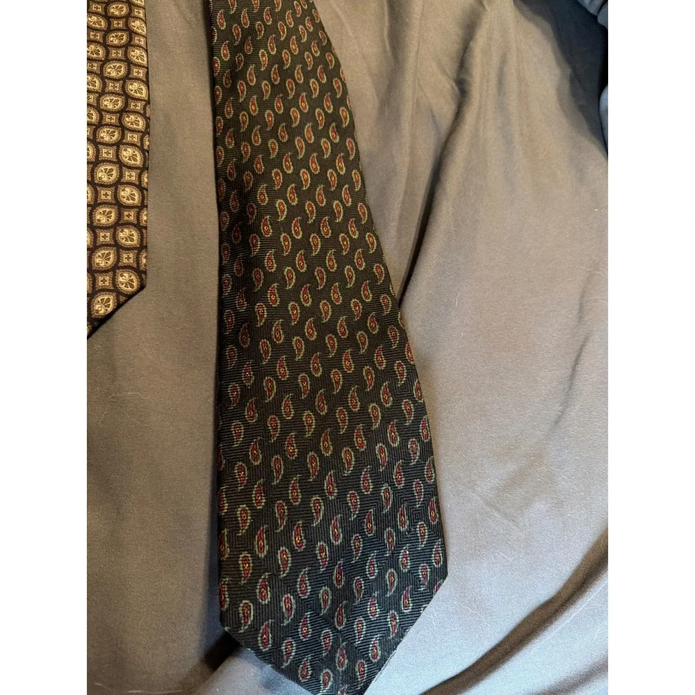 Mens Silk Tie Lot 8pc Polo Ralph Lauren Tommy Hilfiger Paisley Plaid Geometric